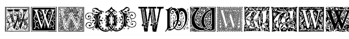 Ornamental Initials W font